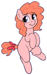Size: 509x810 | Tagged: safe, artist:heretichesh, oc, oc:peachy keen, earth pony, pony, bow, female, filly, solo, tail bow