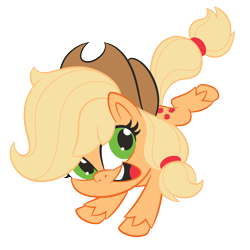 Size: 2364x2364 | Tagged: safe, applejack, earth pony, pony, g4.5, my little pony: pony life, official, bucking, female, high res, simple background, solo, transparent background, unshorn fetlocks, vector