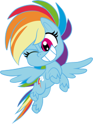 Size: 1412x1876 | Tagged: safe, rainbow dash, pegasus, pony, g4.5, my little pony: pony life, official, female, one eye closed, simple background, solo, transparent background, unshorn fetlocks, vector, wink
