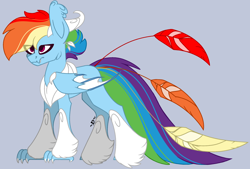 Size: 2534x1712 | Tagged: safe, artist:tiberioustat2s, rainbow dash, original species, g4, alternate universe, female, simple background, solo, species swap