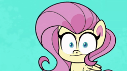 Size: 1920x1080 | Tagged: safe, screencap, fluttershy, rainbow dash, pegasus, pony, g4.5, my little pony: pony life, potion mystery, animated, chair, drinking, eyes closed, laughing, long neck, magic, potion, sitting, smiling, sound, sugarcube corner, surprised, talking, transformation, waving, webm, wings