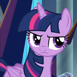 Size: 838x838 | Tagged: safe, screencap, twilight sparkle, alicorn, pony, g4, season 9, the beginning of the end, cropped, determined, female, folded wings, solo, twilight sparkle (alicorn), wings