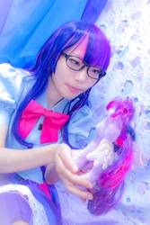 Size: 1365x2048 | Tagged: safe, artist:rai_ra, twilight sparkle, human, equestria girls, g4, clothes, cosplay, costume, glasses, irl, irl human, photo, toy