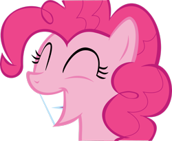 Size: 2706x2217 | Tagged: safe, artist:nero-narmeril, pinkie pie, earth pony, pony, g4, female, high res, simple background, smiling, solo, transparent background, vector