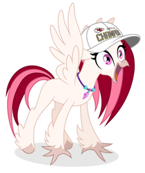 Size: 2833x3371 | Tagged: safe, artist:rioshi, artist:starshade, oc, oc only, oc:velvet skies, hippogriff, g4, adoraskies, cute, female, happy, heart, heart eyes, high res, simple background, solo, white background, wingding eyes