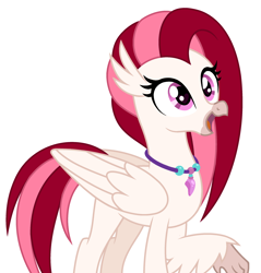 Size: 2570x2687 | Tagged: safe, artist:rioshi, artist:starshade, oc, oc only, oc:velvet skies, hippogriff, g4, adoraskies, cute, female, happy, heart, heart eyes, high res, simple background, solo, white background, wingding eyes