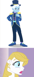 Size: 789x1759 | Tagged: safe, artist:limedazzle, editor:jdueler11, prince blueblood, trixie, equestria girls, g4, equestria girls-ified, equestria guys, female, hat, magician outfit, male, princess bluebelle, rule 63, ship:bluetrix, ship:trisbelle, shipping, show accurate, simple background, straight, surprised blueblood, top hat, transparent background, tristan
