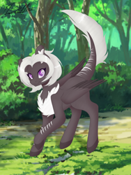 Size: 768x1024 | Tagged: safe, artist:delfinaluther, oc, oc only, pegasus, pony, chest fluff, cute, forest, solo