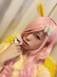 Size: 480x640 | Tagged: safe, artist:don_ttir, human, butterfly hairpin, clothes, cosplay, costume, doll, hairpin, irl, irl human, photo, pony ears, toy