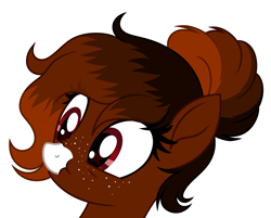Size: 4433x3565 | Tagged: safe, artist:rioshi, artist:starshade, oc, oc only, oc:java, earth pony, pony, cute, female, freckles, mare, show accurate, solo, starry eyes, stars, wingding eyes