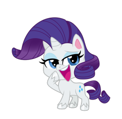 Size: 6200x6048 | Tagged: safe, artist:emeraldblast63, rarity, pony, unicorn, g4, g4.5, my little pony: pony life, chibi, cute, g4 to g4.5, open mouth, simple background, transparent background, vector