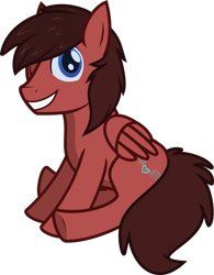 Size: 935x1198 | Tagged: safe, artist:chance35, derpibooru exclusive, oc, oc only, oc:chance, pegasus, pony, pegasus oc, ponysona, simple background, sitting, solo, transparent background, vector, wings, winking at you