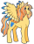 Size: 1024x1326 | Tagged: safe, artist:malphym, oc, oc only, oc:typhoon, pegasus, pony, colored wings, female, mare, multicolored wings, offspring, parent:soarin', parent:spitfire, parents:soarinfire, simple background, solo, transparent background, wings