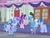 Size: 1280x960 | Tagged: safe, artist:tarakuna, starlight glimmer, trixie, oc, oc:aqua lily, oc:arctic, oc:azure spark, oc:moon petal, oc:night glint, pony, unicorn, g4, colt, family, female, filly, foal, horn, inconsistent resolution, lesbian, magical lesbian spawn, male, mare, needs more jpeg, offspring, parent:starlight glimmer, parent:trixie, parents:startrix, ship:startrix, shipping, stallion