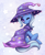 Size: 1723x2100 | Tagged: safe, artist:avrameow, trixie, pony, unicorn, g4, cape, clothes, cute, diatrixes, female, hat, horn, looking at you, mare, one eye closed, smiling, smiling at you, solo, trixie's cape, trixie's hat, wink, winking at you