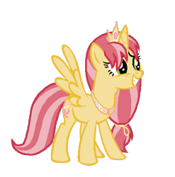 Size: 499x506 | Tagged: safe, artist:1mbean, oc, oc only, oc:princess royal ribbon, alicorn, pony, alicorn oc, horn, simple background, solo, transparent background, wings