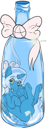 Size: 573x1545 | Tagged: safe, artist:firefoxgirl96, oc, oc:fleurbelle, alicorn, pony, adorabelle, alicorn oc, bottle, bow, cute, female, hair bow, horn, mare, pony in a bottle, ribbon, simple background, smiling, transparent background, wings, yellow eyes