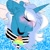 Size: 768x768 | Tagged: safe, artist:toxicbrokensoul, oc, oc:fleurbelle, alicorn, pony, alicorn oc, bandana, blushing, bow, chest fluff, clothes, ear fluff, female, hair bow, horn, mare, pride, pride flag, scarf, solo, wings