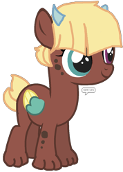 Size: 833x1169 | Tagged: safe, artist:tophatlycanthrope, oc, oc only, oc:cocoa puff, hybrid, pony, heterochromia, simple background, solo, transparent background