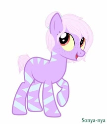 Size: 720x834 | Tagged: artist needed, safe, oc, oc only, oc:candyswirl, earth pony, pony, female, mare, smiling, solo