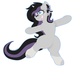 Size: 1030x943 | Tagged: safe, artist:vanillaswirl6, oc, oc only, oc:annika, pony, commission, happy, one eye closed, simple background, solo, standing, transparent background
