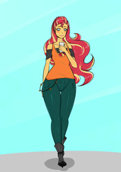 Size: 1200x1700 | Tagged: safe, artist:albertbm, sunset shimmer, equestria girls, g4, cellphone, female, phone, solo