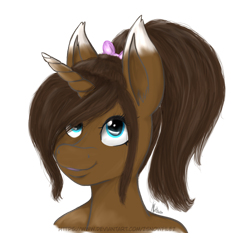 Size: 1024x954 | Tagged: safe, artist:zsnowfilez, oc, oc only, oc:chocolate frostheart, unicorn, anthro, female, simple background, solo, transparent background