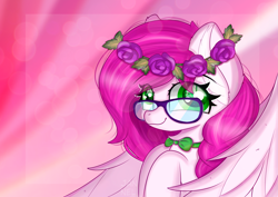 Size: 5787x4092 | Tagged: safe, artist:janelearts, oc, oc only, oc:ellie berryheart, pegasus, pony, absurd resolution, female, glasses, mare, solo