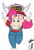 Size: 680x1000 | Tagged: safe, artist:frankaraya, pinkie pie, human, g4, anime, crossover, digital art, dr. slump, grin, humanized, naruto run, norimaki arale, simple background, smiling