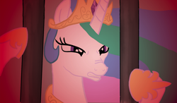Size: 1536x894 | Tagged: safe, artist:pastthesouthpole, princess celestia, pony, g4, angry, chris redfield, chrisposting, drawthread, meme, nose wrinkle, ponified, ponified meme, prison bars, reaction image