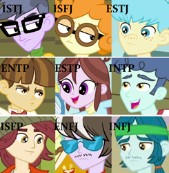 Size: 1000x1021 | Tagged: safe, screencap, bright idea, captain planet, curly winds, microchips, normal norman, ringo, scribble dee, some blue guy, velvet sky, wiz kid, equestria girls, g4, my little pony equestria girls, my little pony equestria girls: rainbow rocks, background human, mbti, mbti chart, myers-briggs