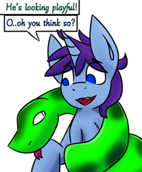 Size: 1718x2076 | Tagged: safe, artist:askhypnoswirl, oc, oc only, oc:mobian, pony, snake, unicorn, commission, male, simple background, solo, stallion, transparent background, worried, ych result