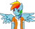 Size: 492x406 | Tagged: safe, artist:wrath-marionphauna, rainbow dash, anthro, g4, clothes, digital art, female, shirt, simple background, solo, t-shirt, transparent background, wings