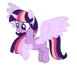 Size: 1768x1503 | Tagged: safe, artist:leaficun3, twilight sparkle, alicorn, pony, g4, colored wings, female, simple background, solo, transparent background, twilight sparkle (alicorn), wings