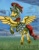 Size: 1024x1326 | Tagged: safe, artist:amalgamzaku, flash magnus, pony, g4, flying, grin, looking at you, looking back, looking back at you, male, smiling, solo, underhoof