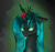 Size: 2305x2159 | Tagged: source needed, safe, artist:wevepon3, queen chrysalis, changeling, changeling queen, g4, blushing, bow, crown, cute, cutealis, female, high res, jewelry, lidded eyes, looking up, mare, princess, regalia, signature, smiling, solo