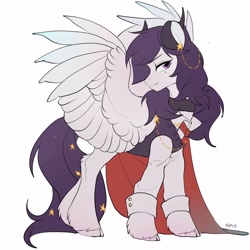 Size: 2048x2048 | Tagged: safe, artist:amo, oc, oc only, pegasus, pony, clothes, high res, simple background, solo, unshorn fetlocks, white background