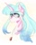 Size: 800x1000 | Tagged: safe, artist:mochii.chann, oc, oc only, pony, unicorn, bust, glasses, horn, jewelry, necklace, simple background, solo, unicorn oc, white background