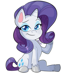 Size: 1280x1280 | Tagged: safe, artist:dymitre, part of a set, rarity, pony, unicorn, g4, g4.5, my little pony: pony life, female, looking at you, mare, simple background, sitting, solo, transparent background, unshorn fetlocks