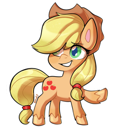 Size: 1280x1280 | Tagged: safe, artist:dymitre, part of a set, applejack, earth pony, pony, g4, g4.5, my little pony: pony life, female, mare, raised hoof, simple background, solo, transparent background, unshorn fetlocks