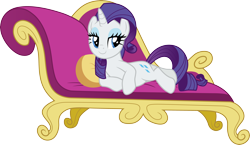 Size: 5186x3000 | Tagged: safe, artist:cloudy glow, rarity, pony, unicorn, dragon dropped, g4, fainting couch, female, mare, simple background, solo, transparent background, vector