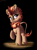 Size: 1900x2600 | Tagged: safe, artist:shido-tara, oc, oc only, kirin, black background, cute, gift art, kirin oc, looking back, raised hoof, simple background, solo