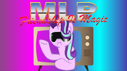 Size: 1920x1080 | Tagged: safe, artist:loserofhope, starlight glimmer, pony, unicorn, g4, female, macho man randy savage, mare, obscure reference, osw review, randy savage, solo, sunglasses, youtube link