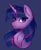 Size: 812x1002 | Tagged: safe, artist:smolbookhorse, twilight sparkle, pony, g4, bust, female, looking at you, mare, simple background, solo