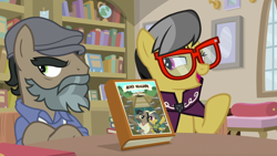 Size: 1920x1080 | Tagged: safe, screencap, a.k. yearling, daring do, doctor caballeron, earth pony, pegasus, pony, daring doubt, g4, female, groom q.q. martingale, male, mare, stallion