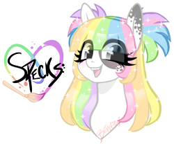 Size: 3359x2839 | Tagged: safe, artist:nekomellow, oc, oc only, oc:specks, pony, cute, heart, heart eyes, high res, simple background, solo, transparent background, wingding eyes
