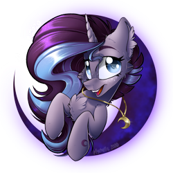 Size: 2048x2048 | Tagged: safe, artist:mychelle, oc, oc only, oc:starla moon, pony, unicorn, bust, chest fluff, ear fluff, eyebrows, female, high res, horn, looking at you, mare, portrait, simple background, solo, transparent background, unicorn oc