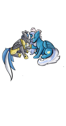 Size: 647x1235 | Tagged: safe, artist:shirameuwu, oc, oc:cloud zapper, oc:fleurbelle, alicorn, pony, alicorn oc, armor, bow, eyes closed, female, fleurpper, hair bow, hoof hold, hoof shoes, horn, male, mare, shipping, simple background, stallion, straight, transparent background, wings