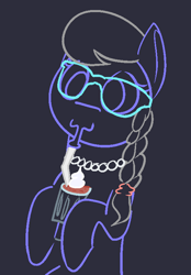 Size: 536x768 | Tagged: safe, artist:cutelyra, silver spoon, earth pony, pony, series:adler art requests, g4, cute, drinking, drinking straw, female, filly, glasses, milkshake, silverbetes, sketch, solo