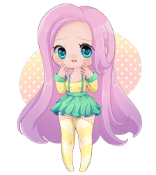 Size: 2550x2850 | Tagged: safe, artist:starsstuff, fluttershy, human, g4, blushing, chibi, cute, female, high res, humanized, shyabetes, simple background, solo, transparent background
